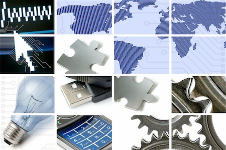 simsearch:400-04732690,k - communications and technology composition out of many images Stock Photo - Budget Royalty-Free & Subscription, Code: 400-04732694