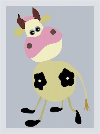 simsearch:400-08814672,k - portrait of the cow on gray background Stock Photo - Budget Royalty-Free & Subscription, Code: 400-04732845