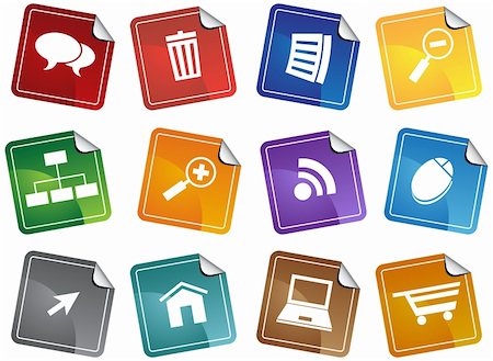 simsearch:400-05126116,k - A set of 12 web icons. Fotografie stock - Microstock e Abbonamento, Codice: 400-04733613