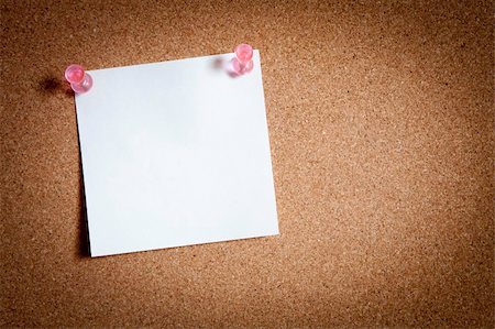 Blank note paper on board Stock Photo - Budget Royalty-Free & Subscription, Code: 400-04733719