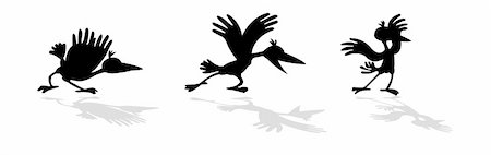 simsearch:400-04283156,k - vector silhouette funny ravens Stock Photo - Budget Royalty-Free & Subscription, Code: 400-04733891