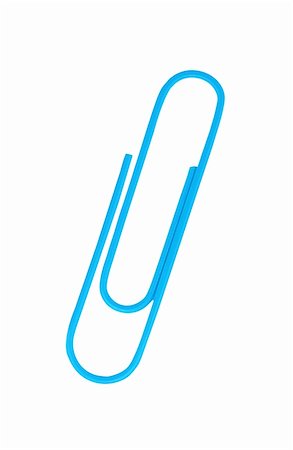 simsearch:400-06764562,k - blue paper clip isolated on white background Stock Photo - Budget Royalty-Free & Subscription, Code: 400-04733912