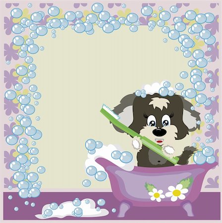 simsearch:400-04293272,k - Puppy in the bathroom. Fotografie stock - Microstock e Abbonamento, Codice: 400-04744203