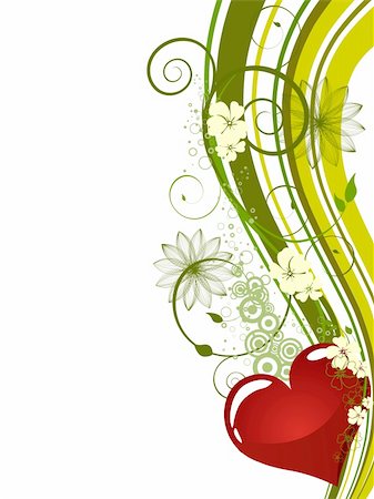 simsearch:400-04745515,k - vector eps10 illustration of red roses and heart on a floral background Foto de stock - Super Valor sin royalties y Suscripción, Código: 400-04744271