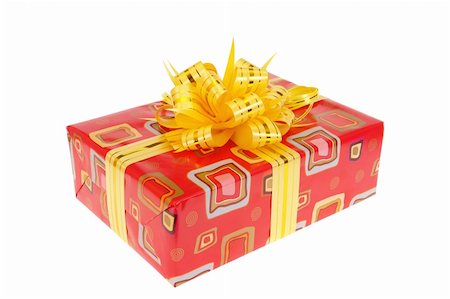 simsearch:400-05919918,k - Gift box isolated on the white background Foto de stock - Royalty-Free Super Valor e Assinatura, Número: 400-04744782