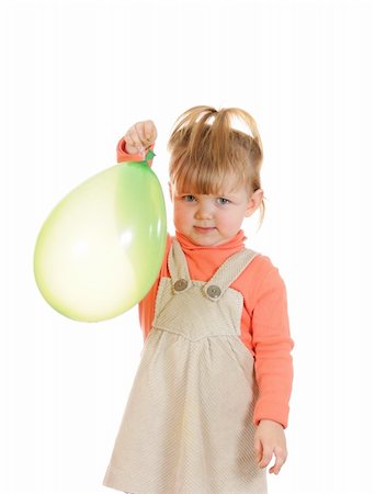 simsearch:400-04218582,k - Portrait of the  girl with balloon isolated on white background Photographie de stock - Aubaine LD & Abonnement, Code: 400-04744822