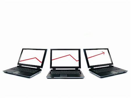 simsearch:400-05125337,k - A laptop computer isolated against a white backgroun d Foto de stock - Super Valor sin royalties y Suscripción, Código: 400-04744879