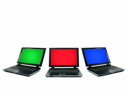 simsearch:400-05125337,k - A laptop computer isolated against a white backgroun d Foto de stock - Super Valor sin royalties y Suscripción, Código: 400-04744873