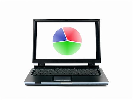simsearch:400-05125337,k - A laptop computer isolated against a white backgroun d Foto de stock - Super Valor sin royalties y Suscripción, Código: 400-04744881