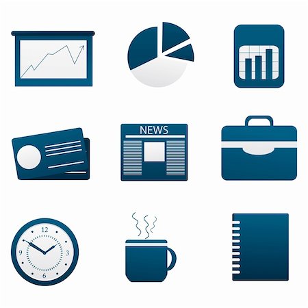 simsearch:400-07549364,k - illustration of set of different business icon on isolated background Stock Photo - Budget Royalty-Free & Subscription, Code: 400-04744969
