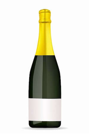 simsearch:400-08035611,k - illustration of champagne bottle on isolated background Stock Photo - Budget Royalty-Free & Subscription, Code: 400-04744986