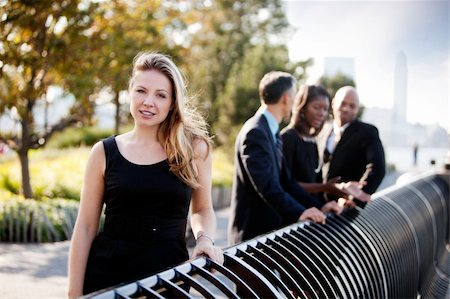 A beautiful caucasian business woman in an outdoor setting Stock Photo - Budget Royalty-Free & Subscription, Code: 400-04745074