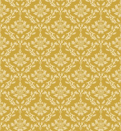 damask vector - Damask seamless vector pattern.  For easy making seamless pattern just drag all group into swatches bar, and use it for filling any contours. Stock Photo - Budget Royalty-Free & Subscription, Code: 400-04745139