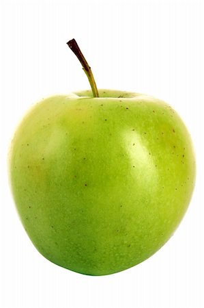 simsearch:400-04727937,k - Fresh green tasty apple isolated on white Stockbilder - Microstock & Abonnement, Bildnummer: 400-04745327