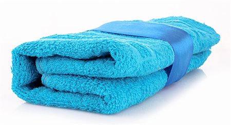 simsearch:400-04501066,k - Blue towel isolated on white Stock Photo - Budget Royalty-Free & Subscription, Code: 400-04745374