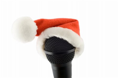 danilin (artist) - merry christmas microphone , isolated on a white background Fotografie stock - Microstock e Abbonamento, Codice: 400-04745493