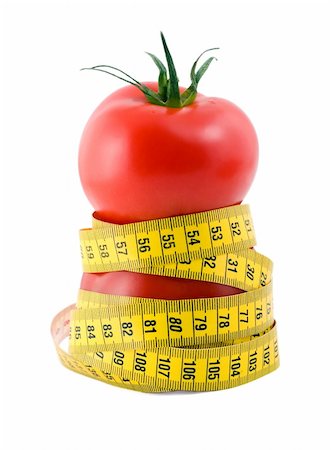 danilin (artist) - tomato and measuring tape diet concept Fotografie stock - Microstock e Abbonamento, Codice: 400-04745506