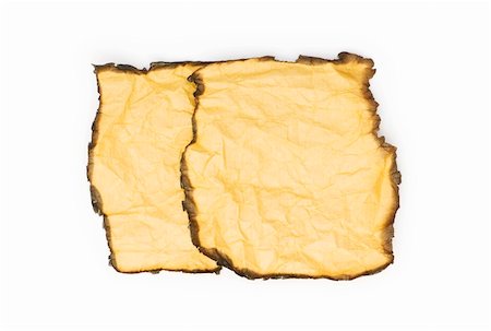 simsearch:400-04858901,k - Burnt paper isolated on the white background Photographie de stock - Aubaine LD & Abonnement, Code: 400-04745947