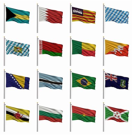 simsearch:400-04755010,k - National flags with the letter B - Bahamas, Bahrain, Balearic Islands, Bavaria, Belarus, Benin, Bhutan, Bosnia, Botswana, Brazil, British Virgin Islands, Brunei, Bulgaria, Burkina Faso, Burundi Stock Photo - Budget Royalty-Free & Subscription, Code: 400-04745972