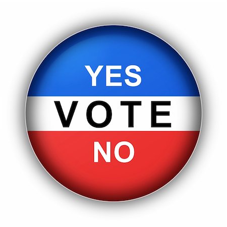 présidentiel - Red white and blue vote button Yes Vote No Photographie de stock - Aubaine LD & Abonnement, Code: 400-04746031