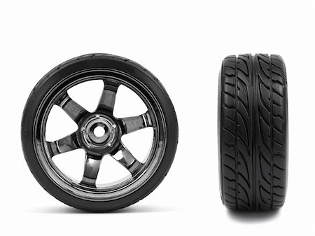 simsearch:400-04746076,k - Chromed wheel with tires isolated on white background Stock Photo - Budget Royalty-Free & Subscription, Code: 400-04746075