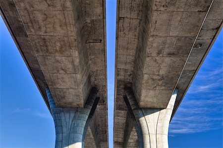 The detail of highway bridge at sunrise Stock Photo - Budget Royalty-Free & Subscription, Code: 400-04746401