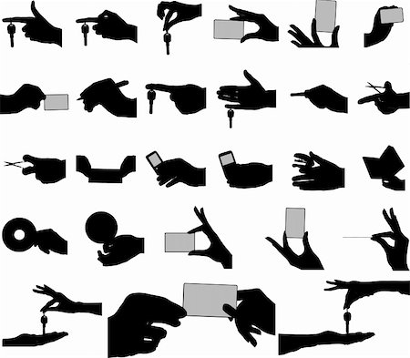 simsearch:400-03986982,k - Set of images of hands with objects. Vector. Eps 8 Photographie de stock - Aubaine LD & Abonnement, Code: 400-04746914