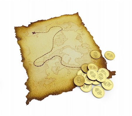 simsearch:625-00898537,k - burnt treasure map isolated on a white background Stock Photo - Budget Royalty-Free & Subscription, Code: 400-04747155