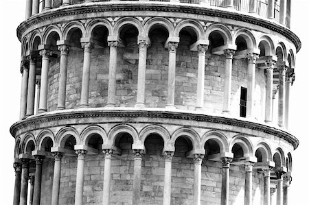roman towers - details of Leaning tower in Pisa, Tuscany, Italy Stock Photo - Budget Royalty-Free & Subscription, Code: 400-04747239