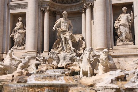 fontäne - The Trevi Fountain ( Fontana di Trevi ) in Rome, Italy Stock Photo - Budget Royalty-Free & Subscription, Code: 400-04747255
