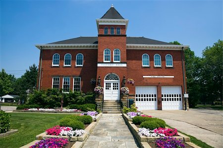 Historic Hall and Fire Station in Independence, Ohio Photographie de stock - Aubaine LD & Abonnement, Code: 400-04747850