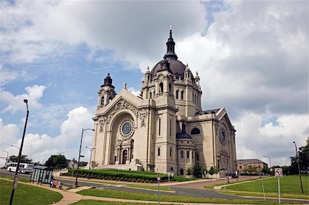 st paul's church - Cathedral in St. Paul, Minnesota, USA. Photographie de stock - Aubaine LD & Abonnement, Code: 400-04747874