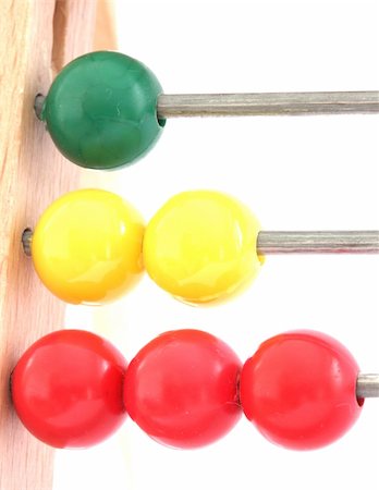 danicek (artist) - Close up view of colorful rows of balls on abacus Foto de stock - Super Valor sin royalties y Suscripción, Código: 400-04747957