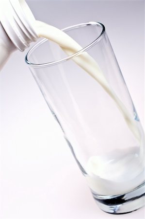 glass of milk with a bottle Stock Photo - Budget Royalty-Free & Subscription, Code: 400-04748044