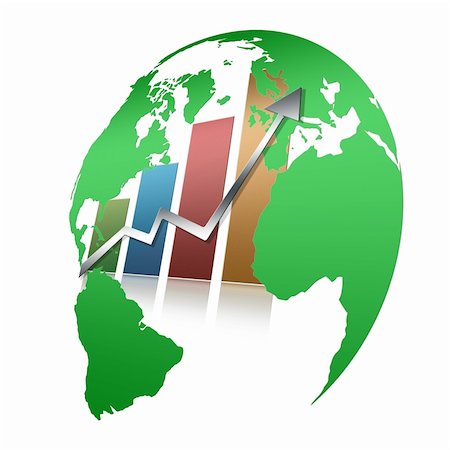 Graph inside a globe Stock Photo - Budget Royalty-Free & Subscription, Code: 400-04748412