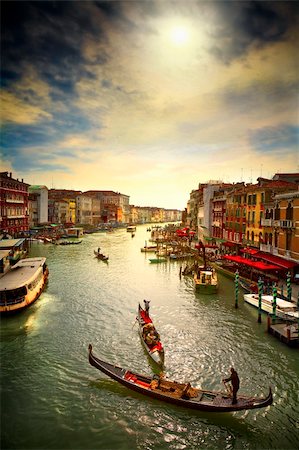 Boats and gondolas on the Grand Canal of Venice, Italy. Stock Photo - Budget Royalty-Free & Subscription, Code: 400-04748517