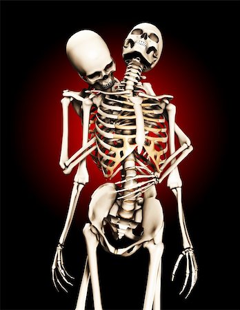 simsearch:400-06394180,k - A skeleton that is being caught by another skeleton. Foto de stock - Super Valor sin royalties y Suscripción, Código: 400-04748574