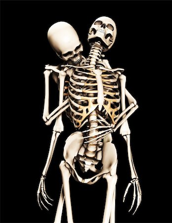 A skeleton that is being caught by another skeleton. Stock Photo - Budget Royalty-Free & Subscription, Code: 400-04748572
