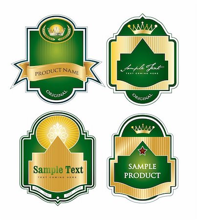 royal crown and elements - Framed labels set in editable vector format Stock Photo - Budget Royalty-Free & Subscription, Code: 400-04749242