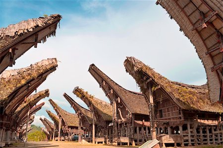 simsearch:400-08997106,k - Toraja traditional village housing in Indonesia, Sulawasi Stock Photo - Budget Royalty-Free & Subscription, Code: 400-04740125