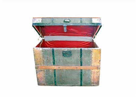 Vintage chest with open lid Stock Photo - Budget Royalty-Free & Subscription, Code: 400-04740690