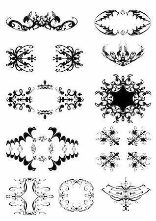 Vector illustration of abstract vector design elements Stock Photo - Budget Royalty-Free & Subscription, Code: 400-04741288