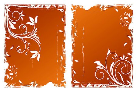 simsearch:400-05311033,k - Illustration Autumn grunge floral backgrounds. Vector Stockbilder - Microstock & Abonnement, Bildnummer: 400-04742465