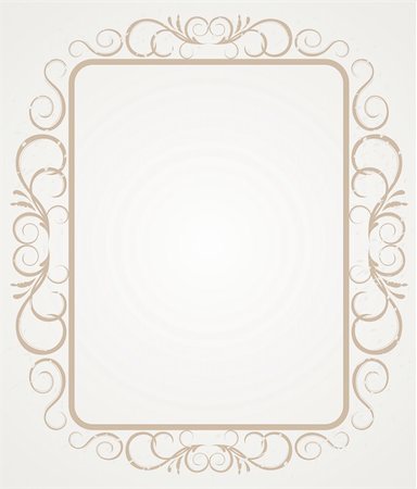 elegant swirl vector accents - Vintage Frame or Border Design. Vector Stock Photo - Budget Royalty-Free & Subscription, Code: 400-04742545
