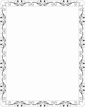 Illustration blank floral frame border. Vector Stock Photo - Budget Royalty-Free & Subscription, Code: 400-04742690