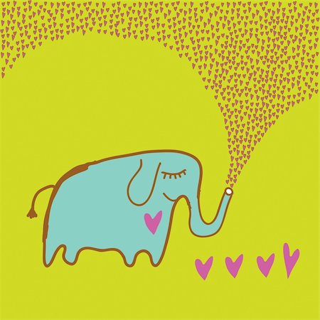sashayezik (artist) - elephant in  love Foto de stock - Super Valor sin royalties y Suscripción, Código: 400-04742716