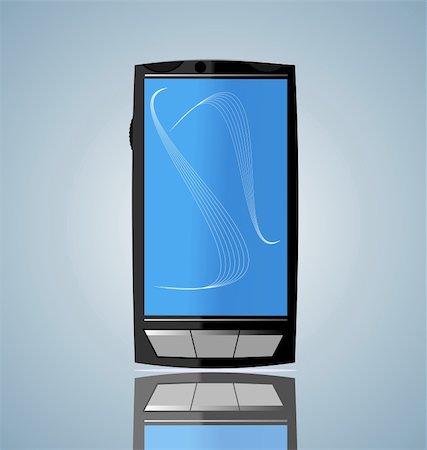 simsearch:400-04356122,k - Realistic illustration of smart phone with mirror - vector Stock Photo - Budget Royalty-Free & Subscription, Code: 400-04742764