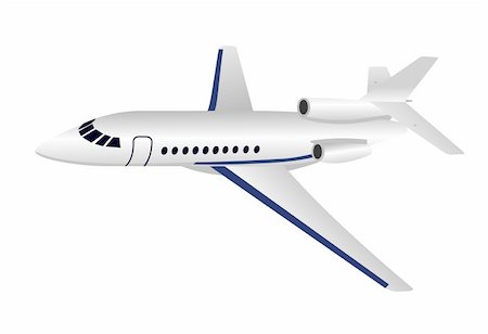 Realistic illustration aircraft is isolated on white background - vector Stock Photo - Budget Royalty-Free & Subscription, Code: 400-04742773