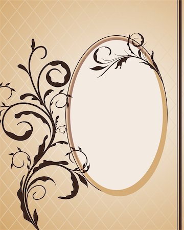 decorative line on border on paper - Vintage frame for design card. Vector Stock Photo - Budget Royalty-Free & Subscription, Code: 400-04742854