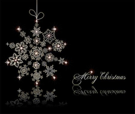 simsearch:400-05920158,k - Stylized Christmas Ball, On Black Background. Vector Illustration Stock Photo - Budget Royalty-Free & Subscription, Code: 400-04743135